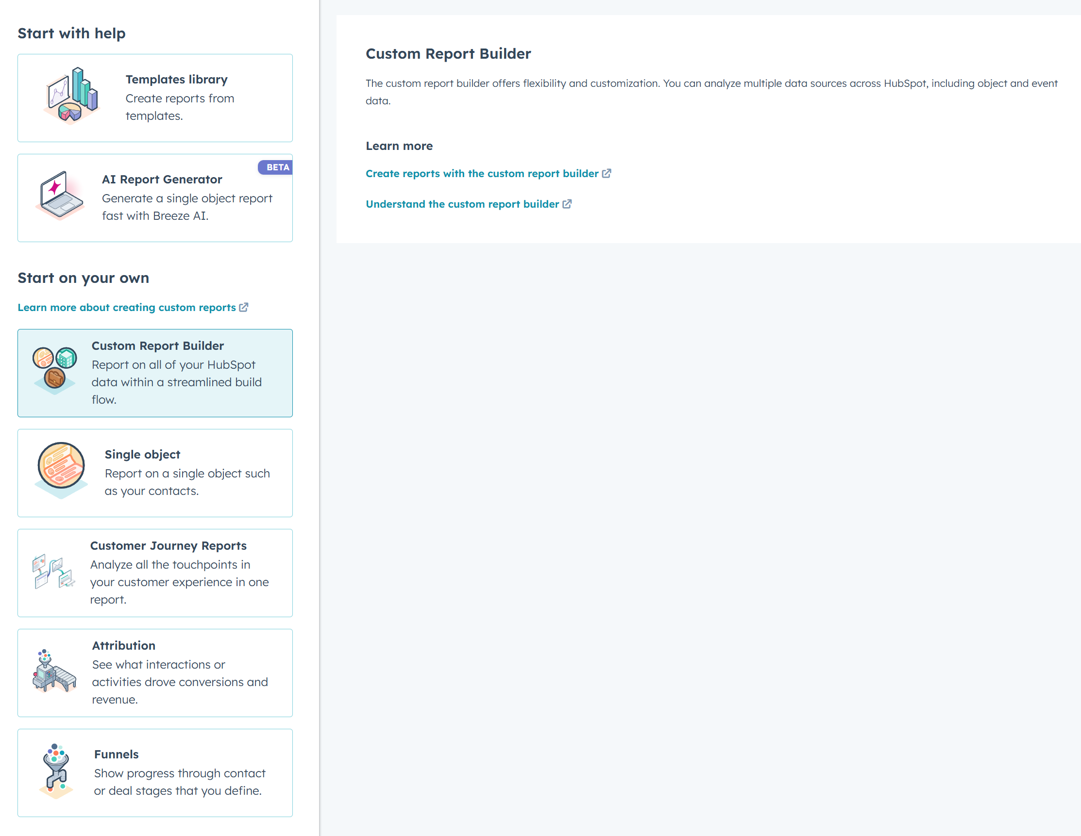 custom report