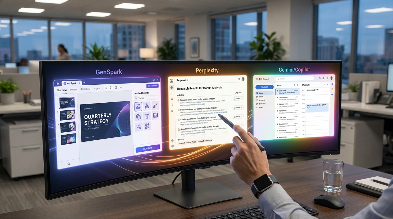genspark perplexity gemini copilot